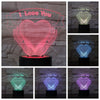 Valentines Day Gift Hands Holding Love: 3D Night Light