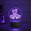 Night Light 3D Love Heart Visual Acrylic Lamp For Table Decor | Birthday | Valentine's Day Gift