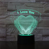 Valentines Day Gift Hands Holding Love: 3D Night Light