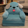 Cute Cartoon-Shaped 2 in 1 Children’s Arm Chair made of Soft Plush for Living Room and Bedroom