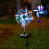 Waterproof IP65 Outdoor Fully Automatic LED Solar Wind Spinner With 600mAh Battery And Light Sensors