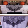 Scary Halloween Black Lace Spider Web