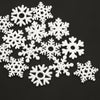 50PCS Mix Shape Wooden White Snowflakes Decorations for Christmas