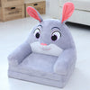 Cute Cartoon-Shaped 2 in 1 Children’s Arm Chair made of Soft Plush for Living Room and Bedroom