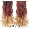 Easy To Wear and Washable Synthetic Hair Clip In Full Head Hair Extension For Women