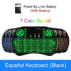 Wireless Smart Keyboard With Air Mouse Touchpad And Customizable 7 Color LED Backlight